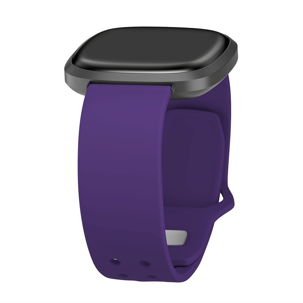 Affinity Bands Classic Colors Silicone Sport Band compatible with Fitbit Versa 3 & Sense 1 (Purple)