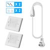 ChengFu in Wall Cable Management Kit - TV Cord Hider for Wall Mounted TV, Includes 6ft TV Cable Extension and 2 Pack Cable Management Kit Hides TV Wires Behind The Wall - White (2 Pack) view 4
