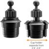 iBOLT 17mm Dual Ball to Cup Holder Mount Base Compatible w/ 17mm GPS Brackets Phone Holders view 3