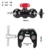 CAMVATE Super Crab Clamp with Rotating Mini Ball Head for Camera LED Flash Light(Red Knob, 2-Pack) - 3122 view 4