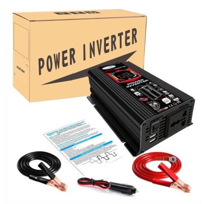 Niczu 500W Car Power Inverter DC 12V to AC 110V 220V Modified Sine Wave Portable Vehicle Voltage Converter with MCU LCD Display Screen,Black-110V