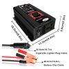 Niczu 500W Car Power Inverter DC 12V to AC 110V 220V Modified Sine Wave Portable Vehicle Voltage Converter with MCU LCD Display Screen,Black-110V view 3
