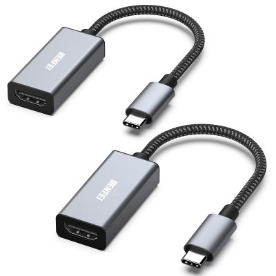 BENFEI 2 Pack USB C to HDMI Adapter 4K@60Hz, USB Type-C to HDMI Adapter [Thunderbolt 3/4/5 Compatible] with iPhone 15 Pro/Max, MacBook Pro/Air 2023, iPad Pro, iMac, S23, XPS 17, Surface Book
