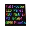 Coolwell RGB Full-Color LED Matrix Panel for Raspberry Pi and Ardui, 3mm Pitch, 6464, 4096 Individual RGB LEDs, Brightness Adjustable view 1
