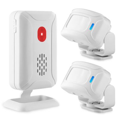 Cruxer Motion Sensor Alarm When Enter Sensing Range Wireless Detector Chime Alarms Doorbell use for Home Office Business Store Door Bell, Also for Elderly Kids Upgraded Split Type Caregiver Pager