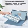 Apple iPad Air 5/4/Pro 11 2022/2021/2020 Magnetic Detachable BT Keyboard - Transparent Back Cover, Vertical Kickstand (Mint Green) view 3