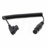 HangTon Camera Monitor XLR 4 Pin Female D-tap Coiled Power Cable for Sony F3 F55 Venice, Canon C300 III C500 MKII, Blackmagic URSA Mini, SmallHD 1703 view 1