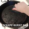 Azureblue Pan Scraper Dish Scraper Food Scraper Tool Plastic Pot Scraper Kitchen Scraper Grease Scraper Cast Iron Skillet Pan Scraper Tool for Cleaning (3 Pcs, Red) view 2