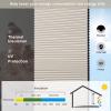 Changshade Cordless Cellular Shades, Blackout Room Darkening Black Out Honeycomb Blinds for Indoor Windows Bedroom, Pull Down Pleated Accordion Blind Easy Install, Shade Size 44" Wx72 H, Beige view 4