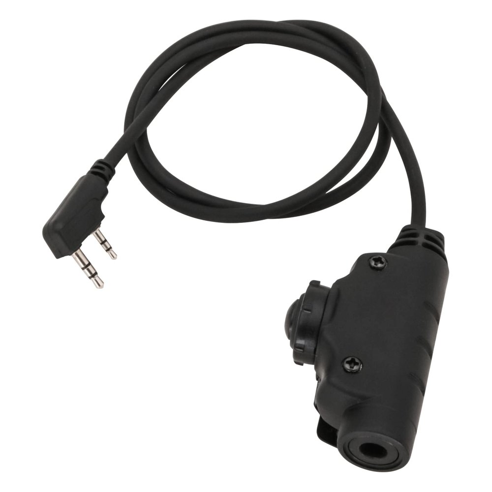 HEARFALCOM Tactical Headset Adapter U94 V2 PTT Push to Talk Adapter with Standard 7.00mm Jack Compatible with Civilian Version Tactical Headphones (Black)