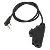HEARFALCOM Tactical Headset Adapter U94 V2 PTT Push to Talk Adapter with Standard 7.00mm Jack Compatible with Civilian Version Tactical Headphones (Black) view 1