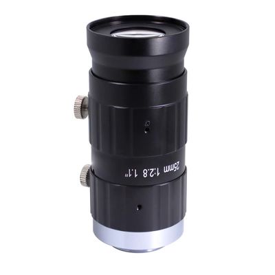 20MP 1.1" 25mm f/2.8 Manual Lris and Focus Industrial Lens for High Resolution C-Mount Machine Vision Cameras