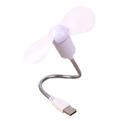 BYBYCD Snake Fan Mini Creative Air Cooler Computer USB Soft Leaf Bendable Freely Ventilador(White)