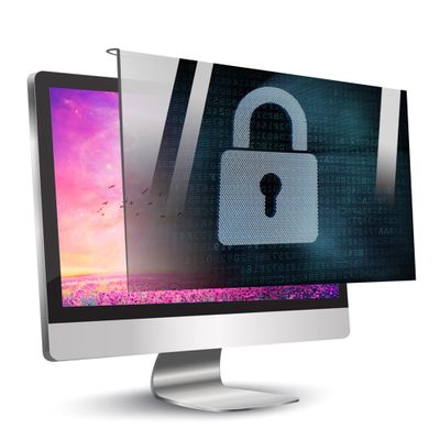 CUNIO Universal Size Computer Monitor Privacy Screen Filter, Acrylic Hanging Type Anti Blue Light Protector Film for Diagonal 20, 22, 24, 27 Inch Widescreen Monitor / 23/24in 540x340mm