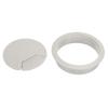 YOKIVE 5 Pcs Desk Cable Hole Cover, Cord Through Raceway Plastic Great for Office, Home, Daily Use (60mm, Gray) view 3
