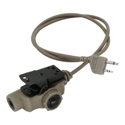 HEARFALCOM U94 PTT Tactical Headset Adapter V2 PTT Push to Talk Adapter Compatible with Civilian Version Tactical Headset Suitable for Airsoft Hunting Sports (Sandy)