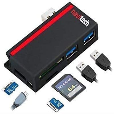 Navitech 2 in 1 Laptop/Tablet USB 3.0/2.0 HUB Adapter/Micro USB Input with SD/Micro SD Card Reader Compatible with Dell Inspiron 15 2-in-1 15.6" Laptop