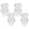 Uonlytech Lamp Shade Replacement High- Temperature Resistance Glass Kerosene Lamp Top Cover Transparent Chimney for Lamp Oil Lamp, 4 Pack, 1 Inch view 1
