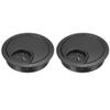 YOKIVE 2Pcs Desk Cable Hole Cover, Zinc Alloy Cord Raceway Great for Office, Home, Daily Use (53mm, Black) view 1