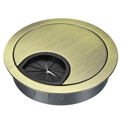 YOKIVE Desk Cable Hole Cover, Zinc Alloy Cord Raceway Great for Office, Home, Daily Use (53mm, Bronze)