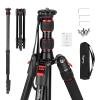 SmallRig T-10 Camera Tripod, 68" Foldable Aluminum Tripod & Monopod, Compatible with 1/4"-20 and 3/8"-16 Video Head, Payload 33lb, Adjustable Height from 19.7" to 67.7" for Camera, Phone - 3983 view 1