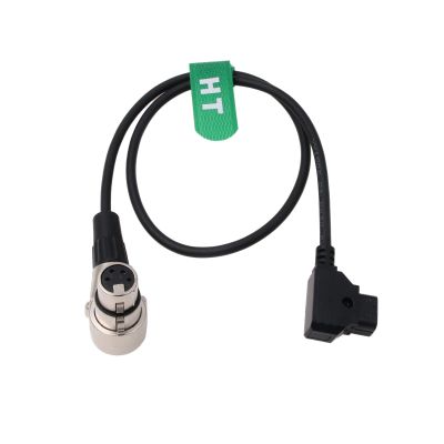 HangTon Elbow XLR 4 Pin Female D-tap Coiled Power Cable for Blackmagic URSA Mini Pro, SmallHD 1703 2400 Monitor, Sony F3 F5 Venice, Canon C300 MKIII C700 24"
