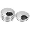 YOKIVE 4Pcs Desk Cable Hole Cover, Zinc Alloy Cord Raceway Great for Office, Home, Daily Use (60mm, Bright Silver) view 1