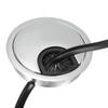 YOKIVE 4Pcs Desk Cable Hole Cover, Zinc Alloy Cord Raceway Great for Office, Home, Daily Use (60mm, Bright Silver) view 4