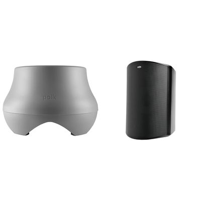Polk 10" Passive Subwoofer and 8" Stereo Outdoor Speakers Bundle with Dynamic Balance Drivers and All-Weather Durability