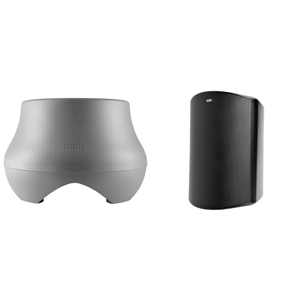 Polk 10" Passive Subwoofer and 8" Stereo Outdoor Speakers Bundle with Dynamic Balance Drivers and All-Weather Durability