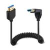 1-3.9ft HDMI 2.1 Up Angle Male Coiled Cable, 48Gbps, 8K@60Hz/4K@120Hz/2K@240Hz, Supports 3D, HDCP 2.2/2.3, Dolby TrueHD DTSHD, Dynamic HDR, eARC, Compatible with GH5S, PS5, Xbox One Monitor, PC. view 1