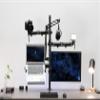 VIVO All-in-One Computer Studio Desk Mount, Mic Boom, Dual Monitor Mount up to 32 inches, Laptop Stand, Livestream Arms Compatible with Cameras, Lighting, Phone/Tablet Adapters, STAND-LIVE2L view 2