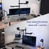 VIVO All-in-One Computer Studio Desk Mount, Mic Boom, Dual Monitor Mount up to 32 inches, Laptop Stand, Livestream Arms Compatible with Cameras, Lighting, Phone/Tablet Adapters, STAND-LIVE2L view 3