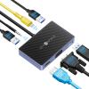 SETMSPACE 7 in 1 Docking Stations, 100W Charging for Laptop, 1 x USB 3.0, 2 x USB 2.0, Dual Display, HDMI for 4K@60Hz, VGA for 1080P@60Hz, 3.5mm Audio, for Dell/HP/Lenovo/Surface/Mac view 1