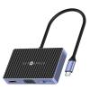 SETMSPACE 7 in 1 Docking Stations, 100W Charging for Laptop, 1 x USB 3.0, 2 x USB 2.0, Dual Display, HDMI for 4K@60Hz, VGA for 1080P@60Hz, 3.5mm Audio, for Dell/HP/Lenovo/Surface/Mac view 2