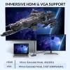 SETMSPACE 7 in 1 Docking Stations, 100W Charging for Laptop, 1 x USB 3.0, 2 x USB 2.0, Dual Display, HDMI for 4K@60Hz, VGA for 1080P@60Hz, 3.5mm Audio, for Dell/HP/Lenovo/Surface/Mac view 4