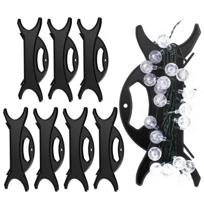 All Purpose Light and Cord Wind Up Reel Extension Cord Storage Organizer Holder Christmas Light Organizer Wrap Wind Up Value Pack for Wire Hose Storage(Black,8 Pieces)