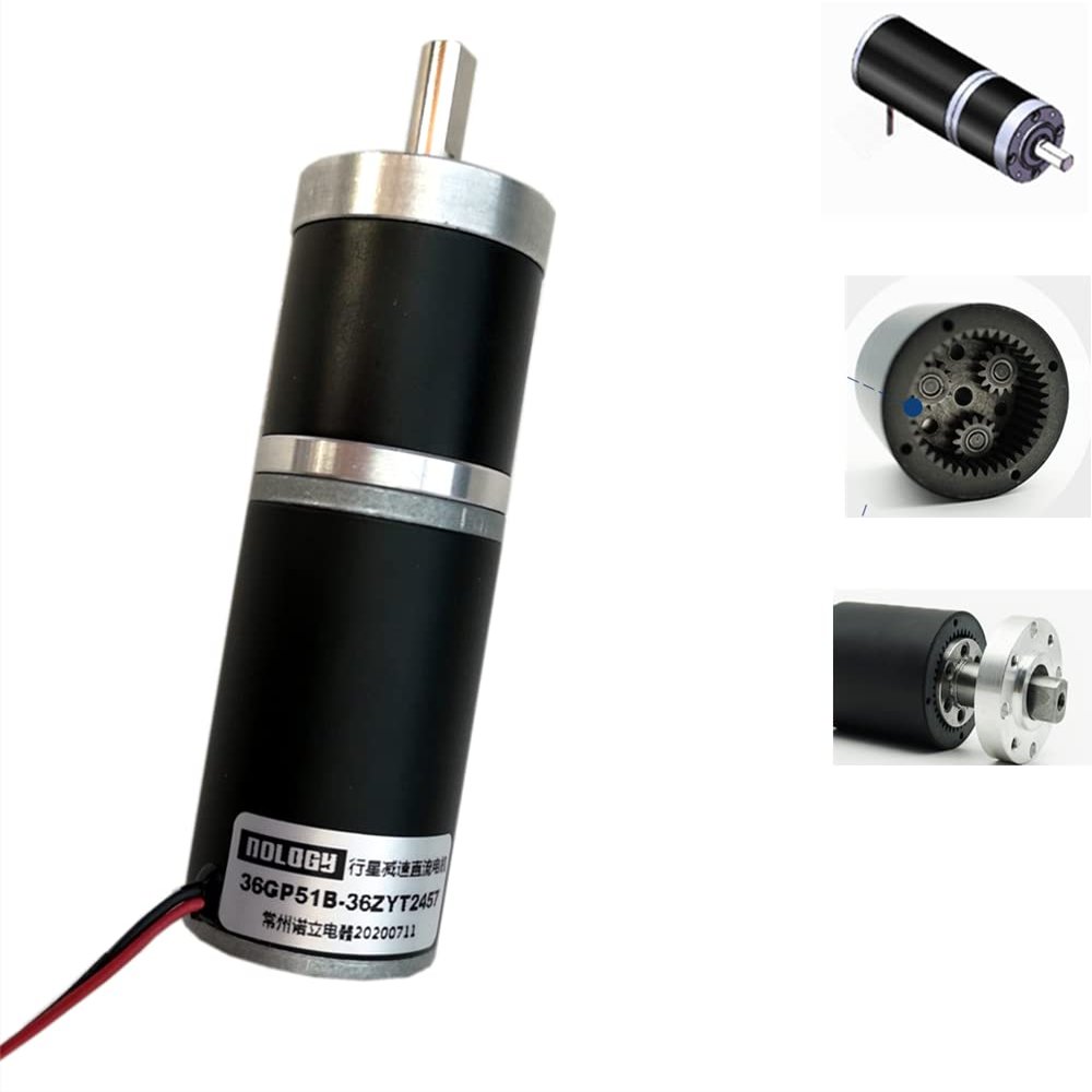 36MM AGV Balanced Vehicle Car Planetary Deceleration DC 12V 24V Brush Motor - (Speed(RPM): 1 Ratio 59/ Voltage(V): 36ZYT-2457 24V)