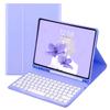 2022 New iPad Pro 11'' 4th/ 3rd / 2nd Generation Keyboard case 2021 2020 2018 Color Bluetooth Keyboard Magnetic Detachable Cute Round Key with Pencil Holder (iPad Pro11, Purple) view 1