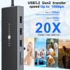 SETMSPCE Docking Station(Three Monitors), DP 4K@60Hz, 2*HDM 4k@60Hz,PD100W, 2*USB-A 10Gbps, PD100W, RJ45 1000Mbps, 2*USB-A 2.0, SD/TF, Audio, Docking Station for USB-C Devices' Data Transmission view 4