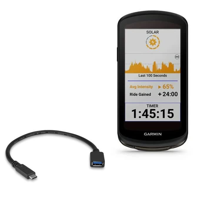 BoxWave Cable Compatible with Garmin Edge 1040 Solar - USB Expansion Adapter, Add USB Connected Hardware to Your Phone