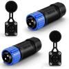Amylove 2 Pack Trolling Motor Plug Receptacle Set 12/24/36/48 Volt, Blue view 1
