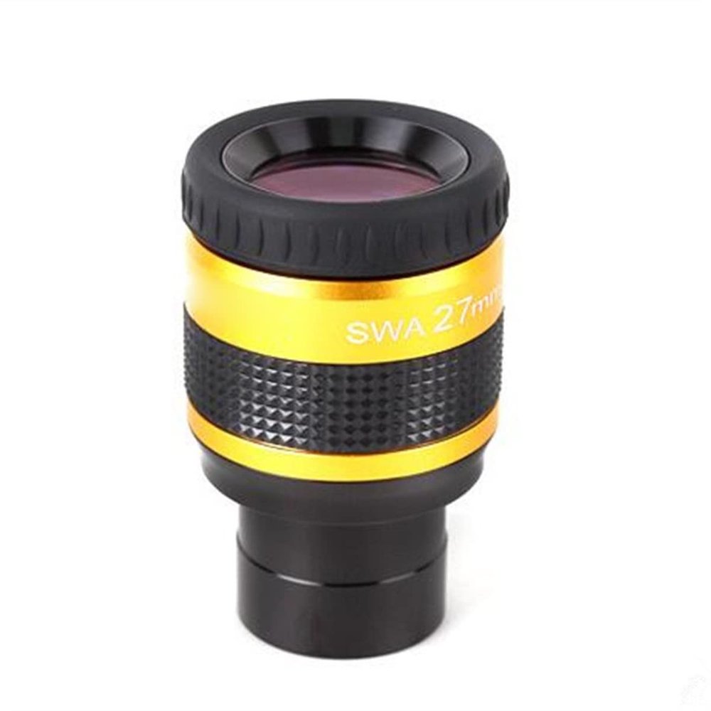 Microscope Kit 27mm 1.25 Inches Telescope Accessories Metal Eyepiece 70 Degree Super Wide-Angle Microscope Lens Adapters