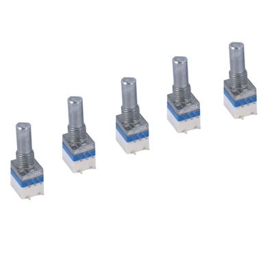 5Pcs Power Knob Volume Switch Replacement For Baofeng BF-888S UV-5R UV-82 Walkie Talkie - (Color: Silver)