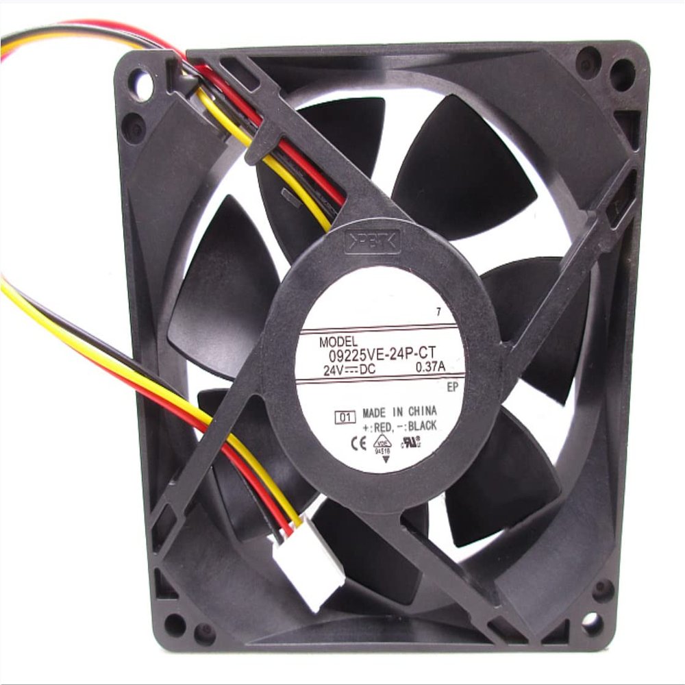 09225VE-24P-CT 24VDC 0.37A 92X92X25mm 3-Wire Cooling Fan