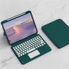 iPad 9 8 7 iPad 10.2'' 9th 8th 7th Gen/ Air3 Pro10.5'' Keyboard Case Touchpad Horizontal/Vertical Kickstand Magnetic Detachable BT Keyboard Transparent Back Cover (iPad10.2''/10.5'', Dark Green) view 2