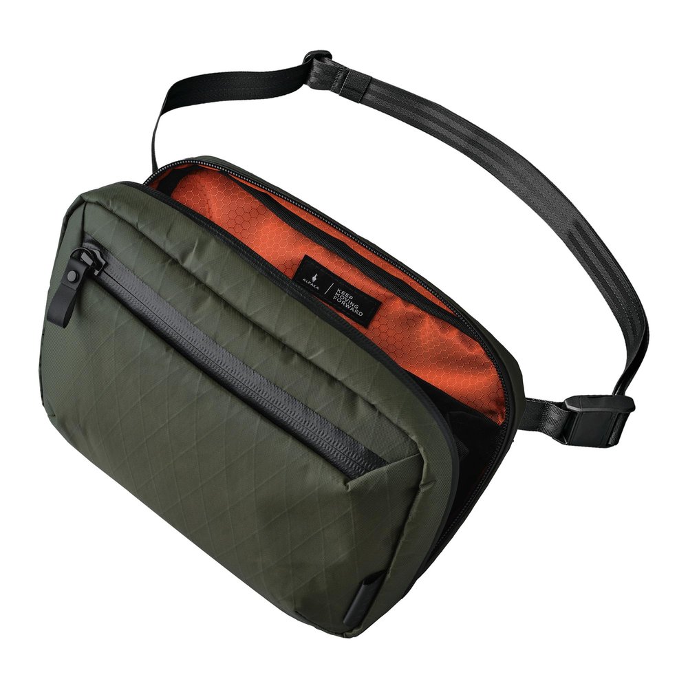 ALPAKA Elements Tech Case - Travel Organizer Pouch for Electronics, Cables, EDC with Weatherproof Fabrics, YKK Zippers (Dark Green VX21)