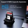 WAVLINK Dual Bay Hard Drive Docking Station - USB 3.0 to SATA I/II/III for 2.5" & 3.5" HDD/SSD with Fixed Bezel, Supports Offline Clone/Duplicator Function, Supports 2x20TB with UASP 6Gbps - Black view 3