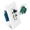 Herdio Bluetooth Wall Amplifier 4 Channels Volume Control Wall Plate USB/MIC/AUX(3.5mm) Inputs Connect 4 Speakers with 12V 3A Power Supply,HWA-16BT-4CH view 1