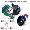 Herdio Bluetooth Wall Amplifier 4 Channels Volume Control Wall Plate USB/MIC/AUX(3.5mm) Inputs Connect 4 Speakers with 12V 3A Power Supply,HWA-16BT-4CH view 3